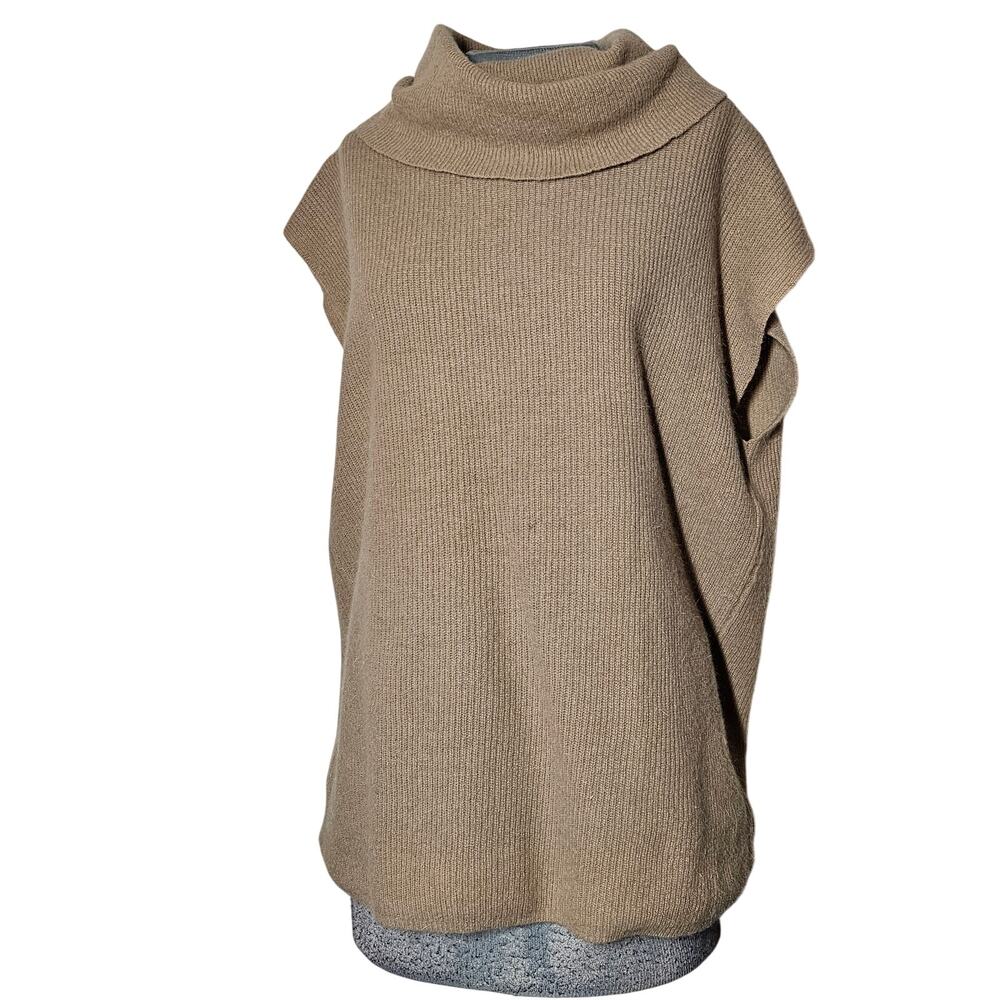 Tank Cowl Neck Wool and Angora Blend Sleeveless Sweater Size Plue Size Small